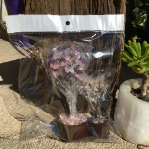 BOXED & BAGGED ITEMS amethyst- clear quartz- rose quartz trees
