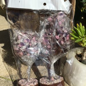 BOXED & BAGGED ITEMS amethyst- rose quartz- clear quartz trees