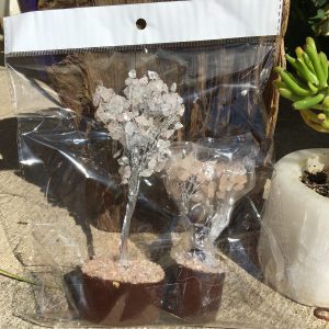 BOXED & BAGGED ITEMS clear quartz- rose quartz trees