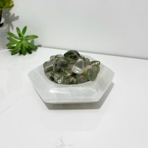 Green Chlorite in Quartz 2-3cm Tumbled Stones