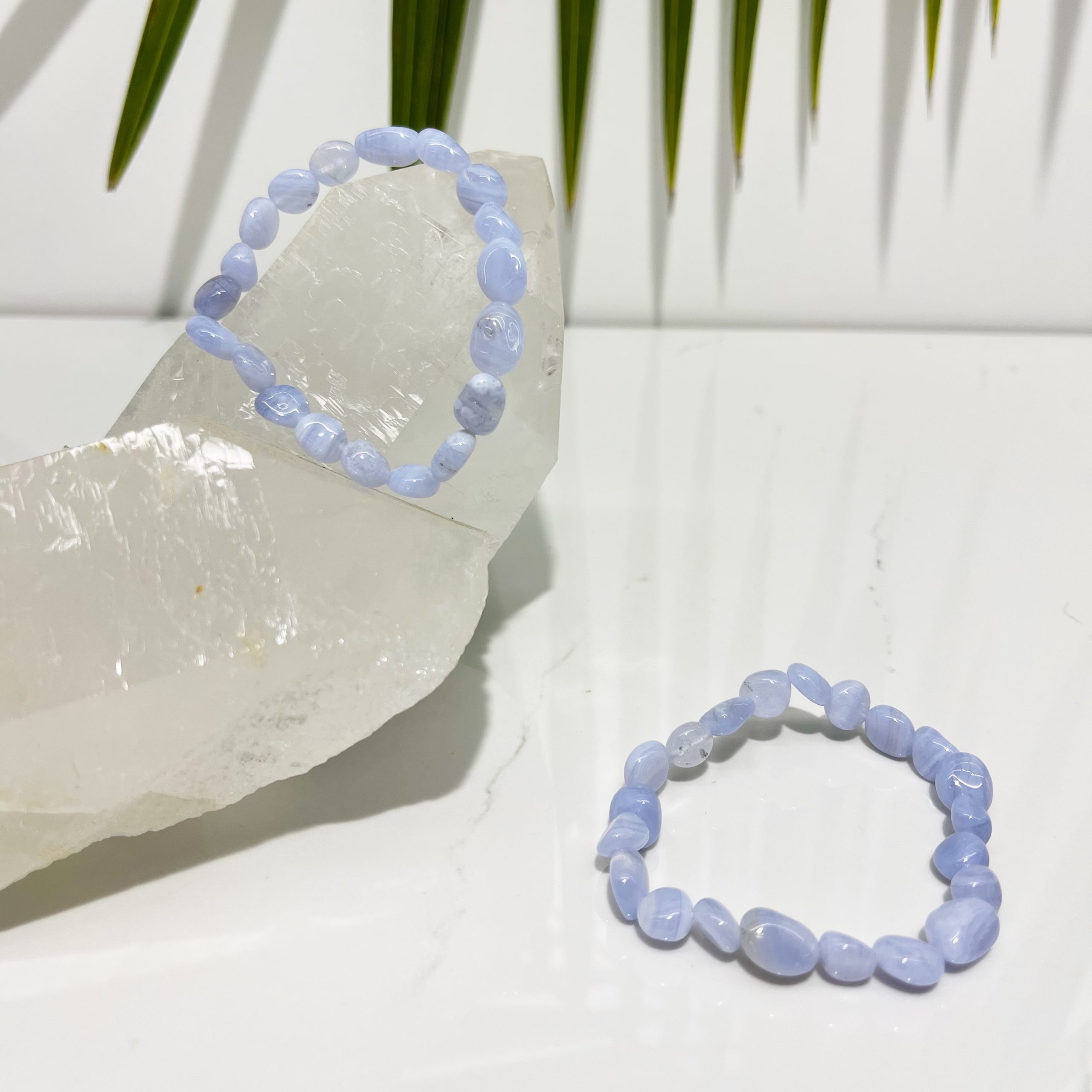 Genuine Blue Lace Agate Bracelet - Blue Lace Bracelet - MAGICCRYSTALS –  Magic Crystals